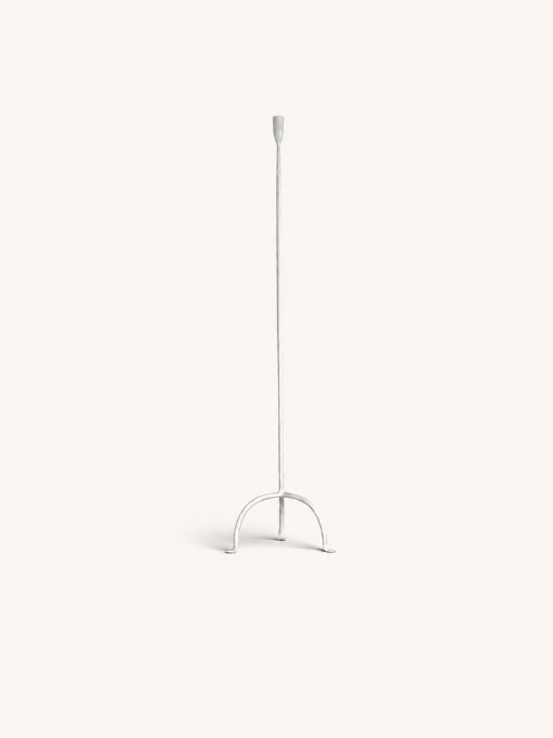 LIZZIE - candle holder - metal - L 24,5 x W 22,5 x H 105 cm - off-white
