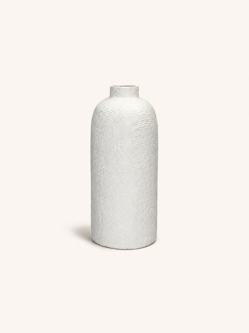 TRULLI - vase - aluminium - DIA 14,5 x H 30 cm - off-white