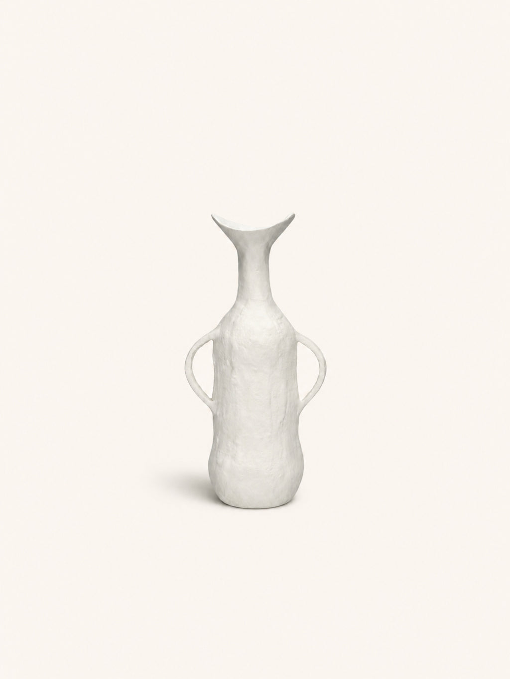 TRULLI - vaas - aluminium - L 13,5 x W 8,5 x H 25,5 cm - gebroken wit