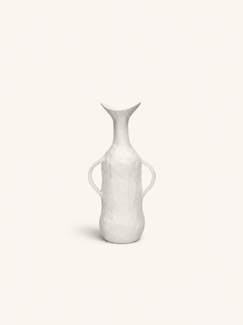 TRULLI - vase - aluminium - L 13,5 x W 8,5 x H 25,5 cm - off-white