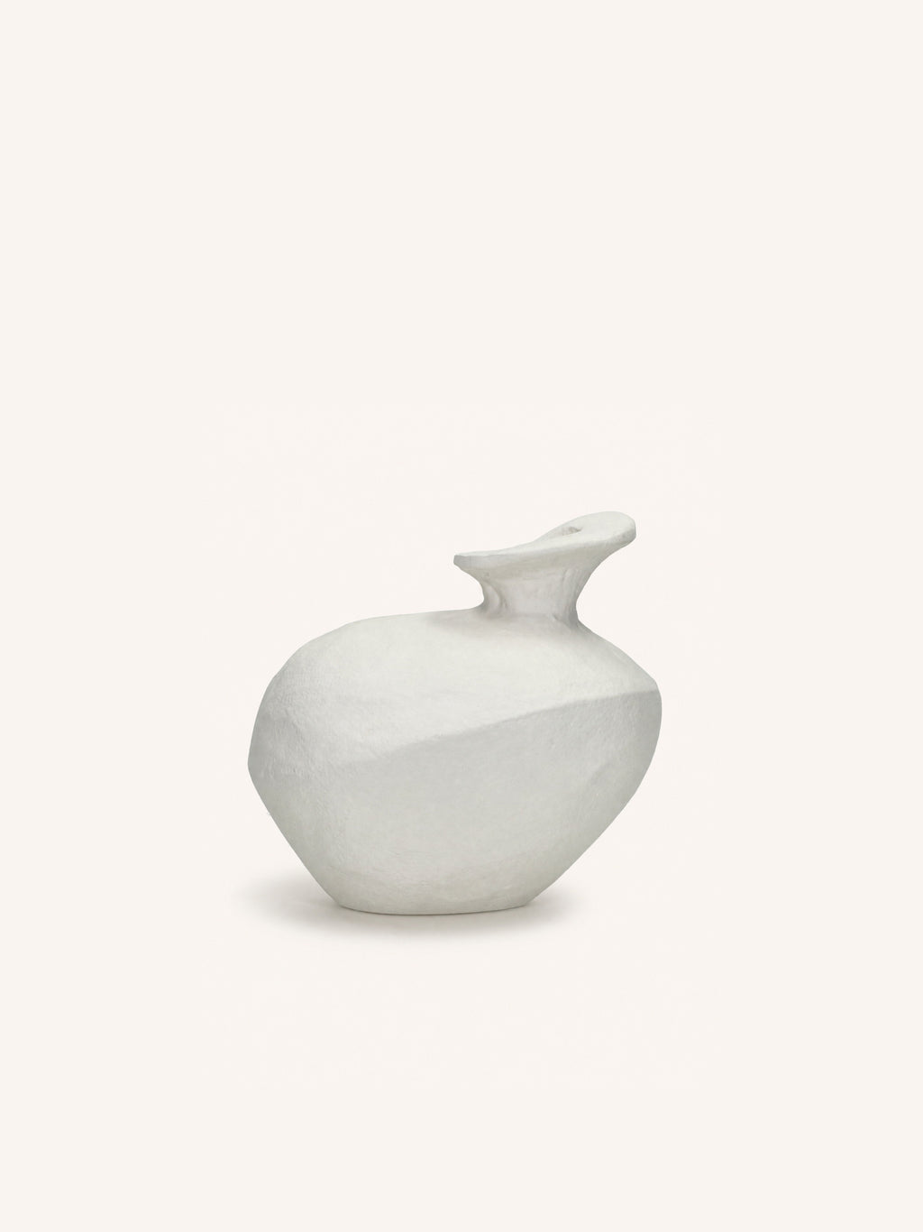 TRULLI - vaso - alluminio - L 15 x W 14 x H 14 cm - bianco sporco