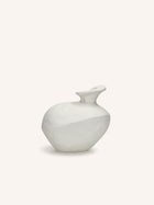 TRULLI - vaso - alluminio - L 15 x W 14 x H 14 cm - bianco sporco