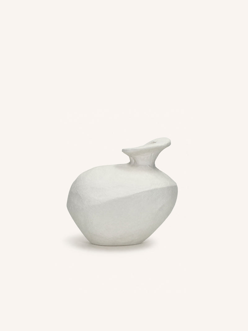 TRULLI - vase - aluminium - L 15 x W 14 x H 14 cm - off-white