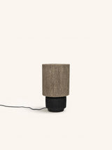 Zwart – CORDOBA - table lamp - terracotta - DIA 18 x H 30 cm - black