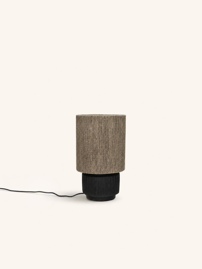 CORDOBA - table lamp - terracotta - DIA 18 x H 30 cm - black