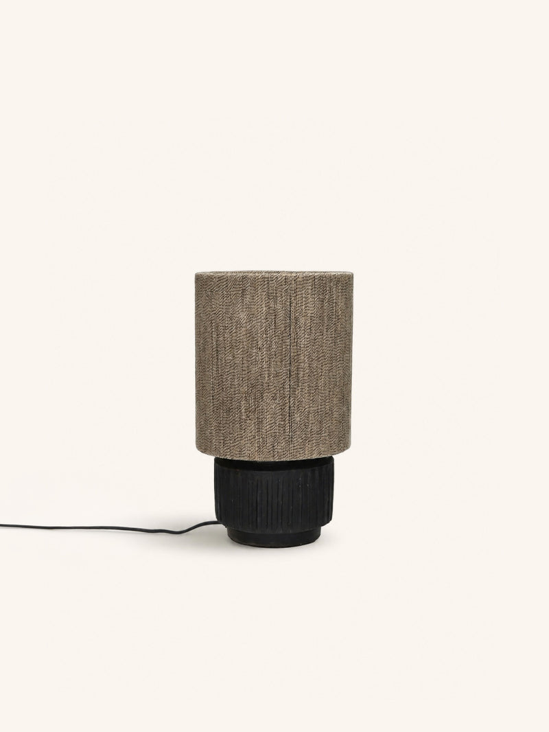 CORDOBA - table lamp - terracotta - DIA 25 x H 42 cm - black