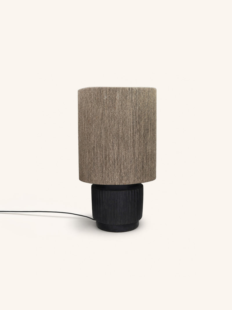 CORDOBA - table lamp - terracotta - DIA 32 x H 57 cm - black