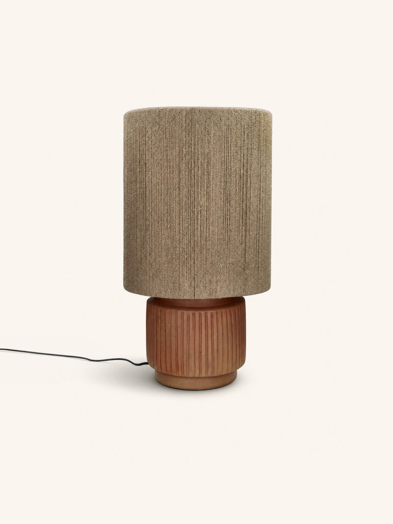 CORDOBA - table lamp - terracotta - DIA 38 x H 66 cm - terracotta