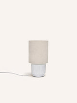 Wit – CORDOBA - table lamp - terracotta - DIA 18 x H 31 cm - white