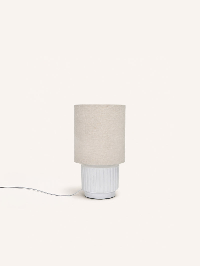 CORDOBA - table lamp - terracotta - DIA 18 x H 31 cm - white