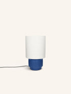 CORDOBA - tafellamp - terracotta - DIA 25 x H 44 cm - blauw