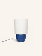 CORDOBA - lampe de table - terre cuite - DIA 32,5 x H 56,5 cm - bleu