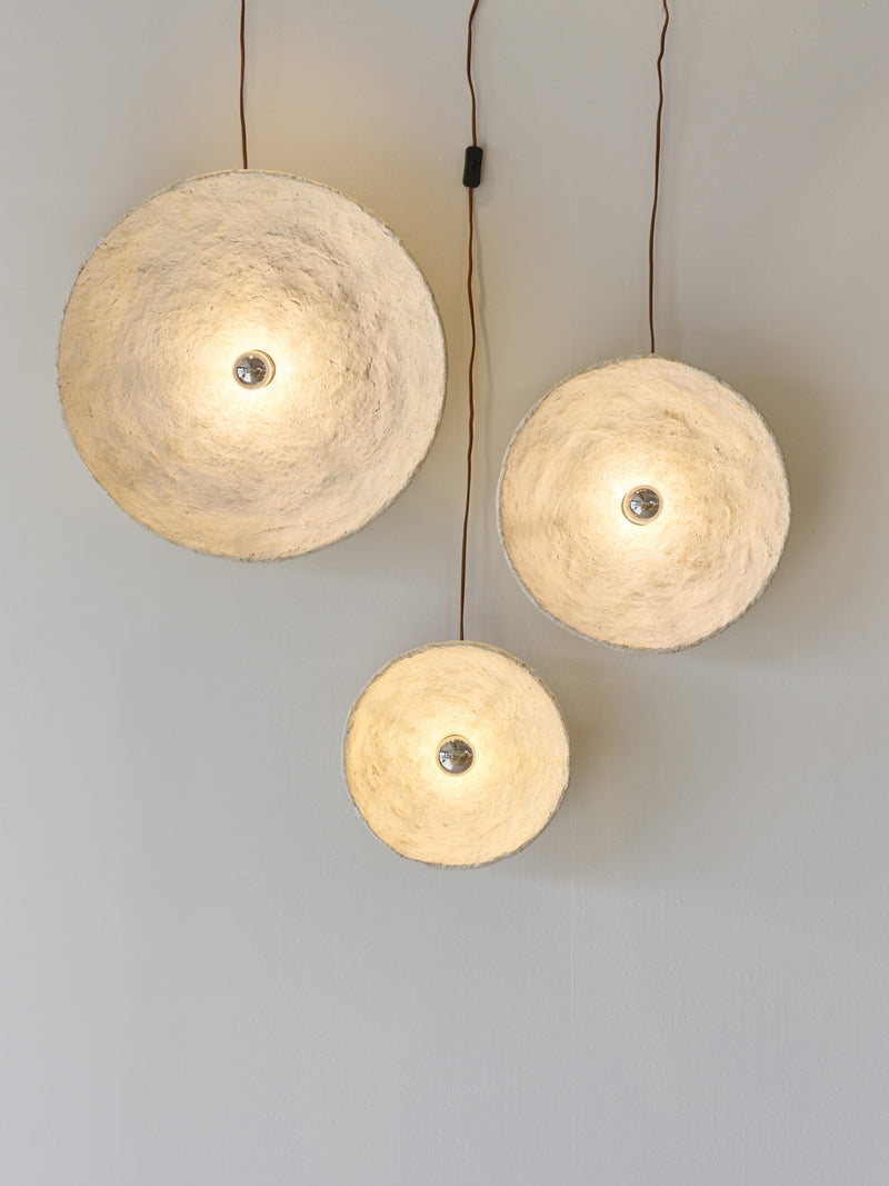 EIVISSA - wall lamp - papier mâché - DIA 35 cm - beige