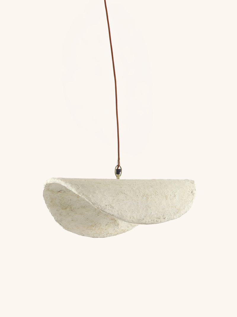 EIVISSA - pendant lamp - papier mâché - L 58 x W 43 x H 18 cm - beige