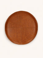 RAMBO - Kissen - Leder - DIA 36 cm - Cognac