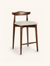 Bruin – MANDELA - taburete de bar - madera de mango - L 48 x W 53 x H 88,5 cm - marrón