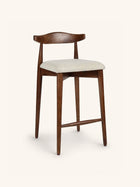 MANDELA - barstoel - mango hout - L 48 x W 53 x H 88,5 cm - bruin