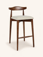 MANDELA - Barstuhl - Mangoholz - L 48 x B 53 x H 98,5 cm - braun