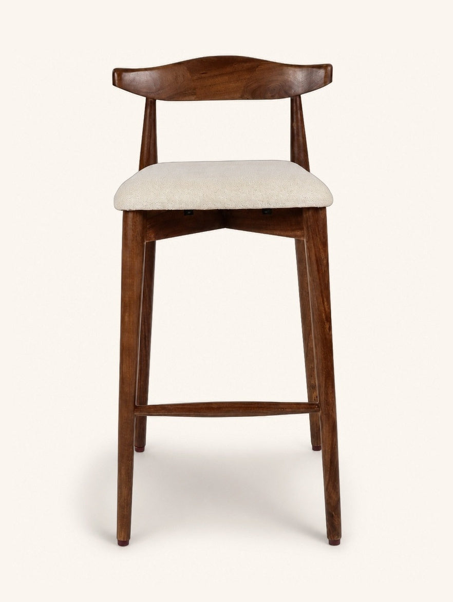 MANDELA - Barstuhl - Mangoholz - L 48 x B 53 x H 98,5 cm - braun