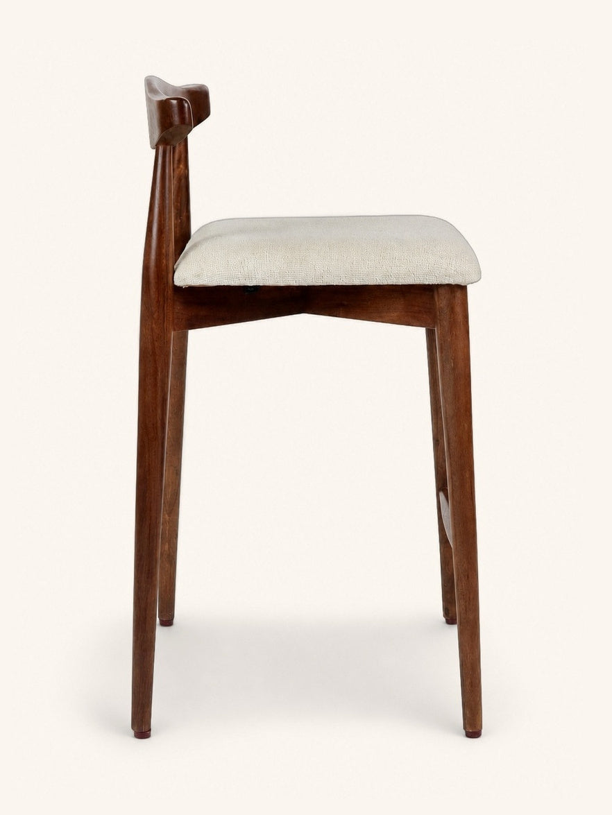 MANDELA - Barstuhl - Mangoholz - L 48 x B 53 x H 98,5 cm - braun