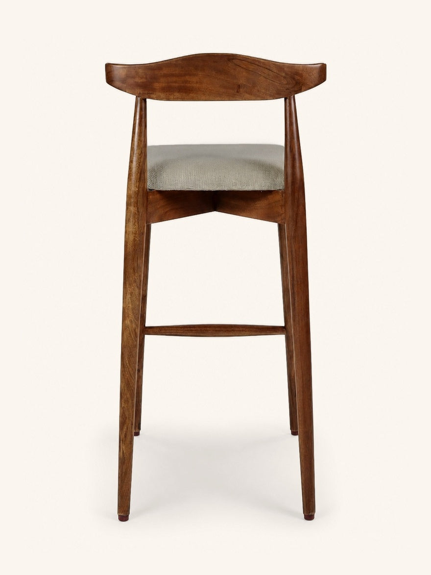 MANDELA - Barstuhl - Mangoholz - L 48 x B 53 x H 98,5 cm - braun