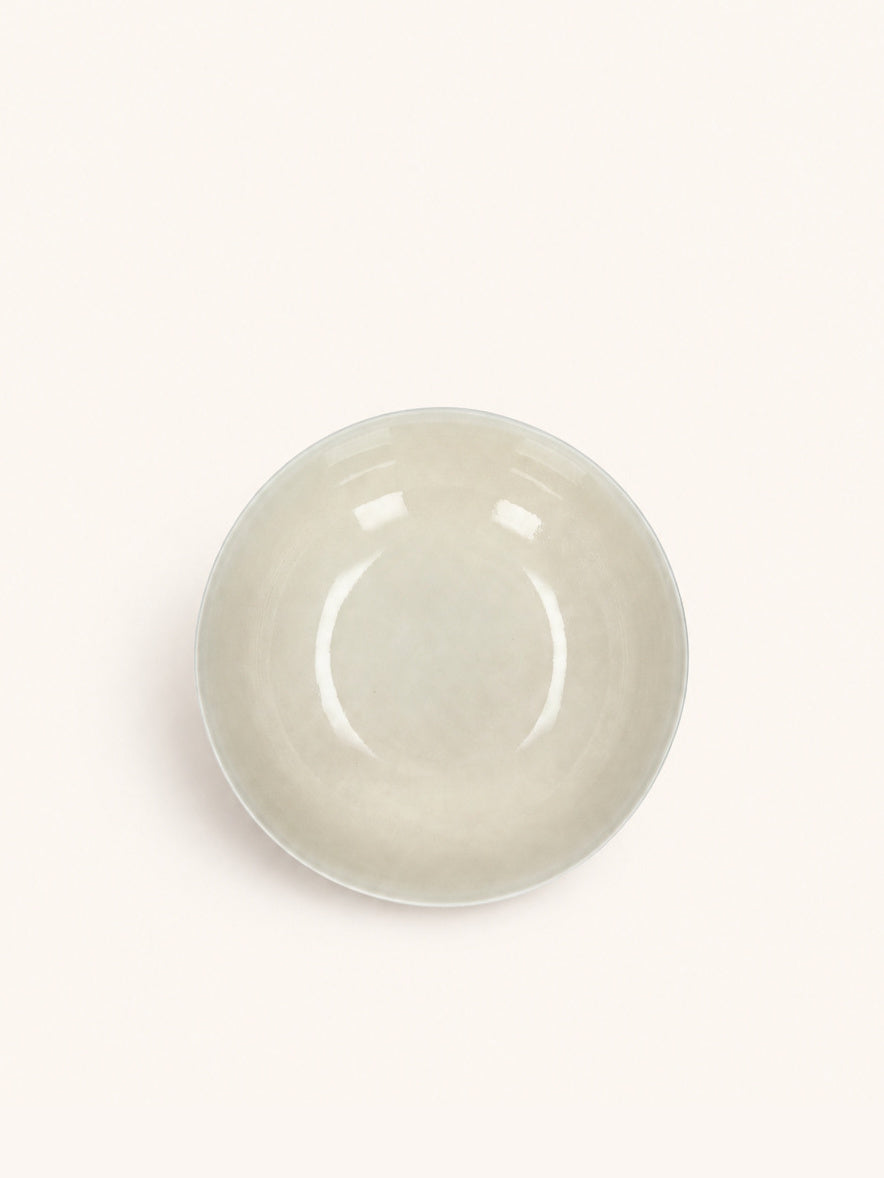 BISCOTTI - cuenco para pasta - porcelana - DIA 22 x H 7 cm - crudo
