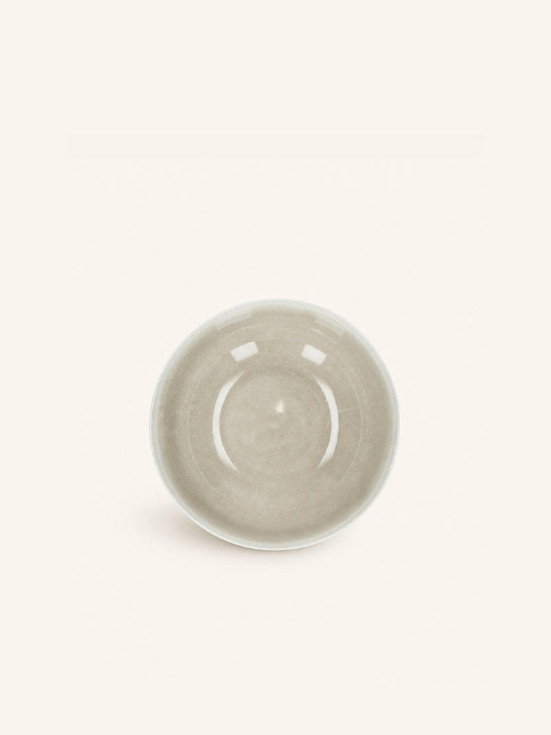 BISCOTTI - soepkom - porselein - DIA 17 x H 6,3 cm - grijs/beige