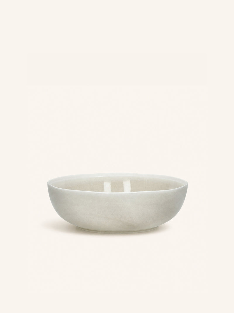 BISCOTTI - pastakom - porselein - DIA 22 x H 7 cm - grijs/beige