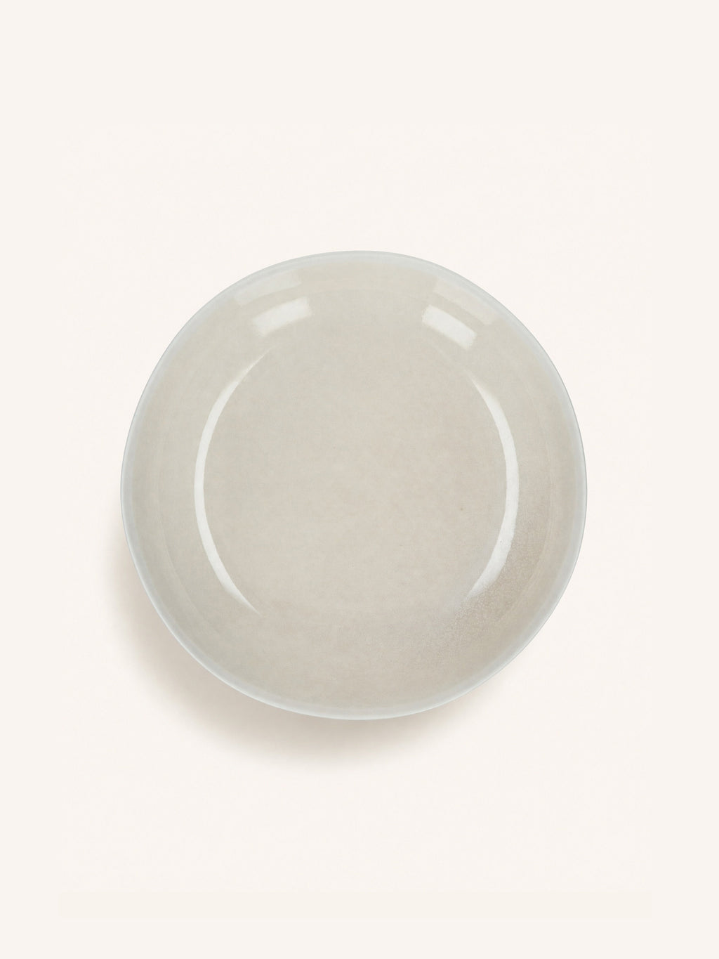 BISCOTTI - diep bord - porselein - DIA 22,8 x H 4,5 cm - grijs/beige