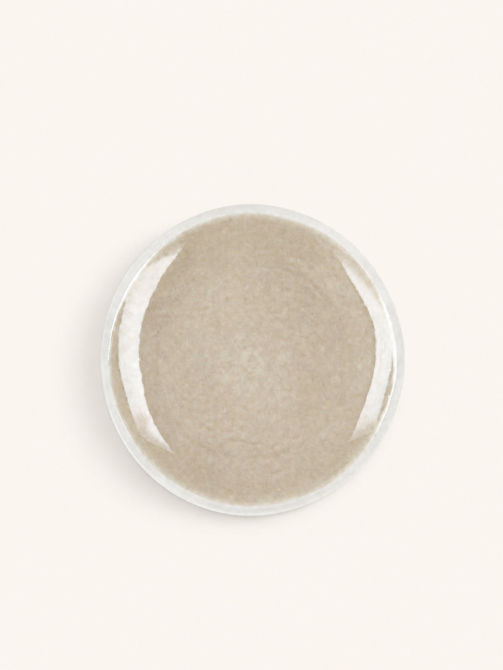 BISCOTTI - plato de postre - porcelana - DIA 20 x H 2 cm - gris/beige