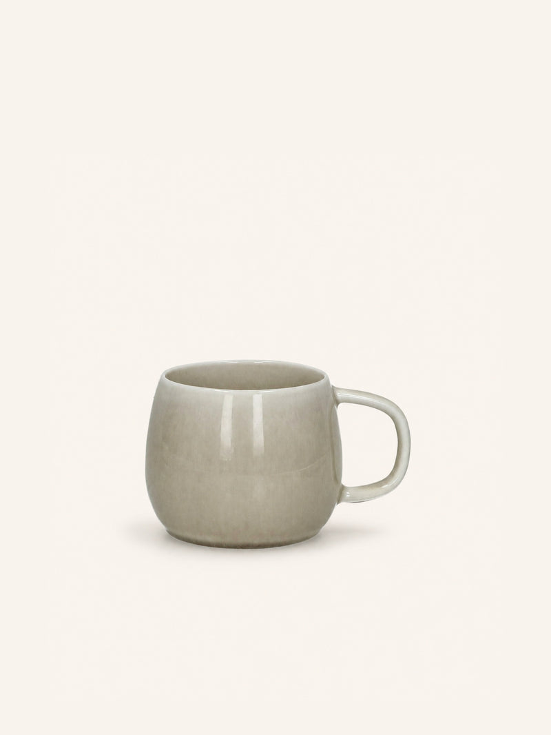 BISCOTTI - mok - porselein - DIA 8,5 x H 8 cm - grijs/beige