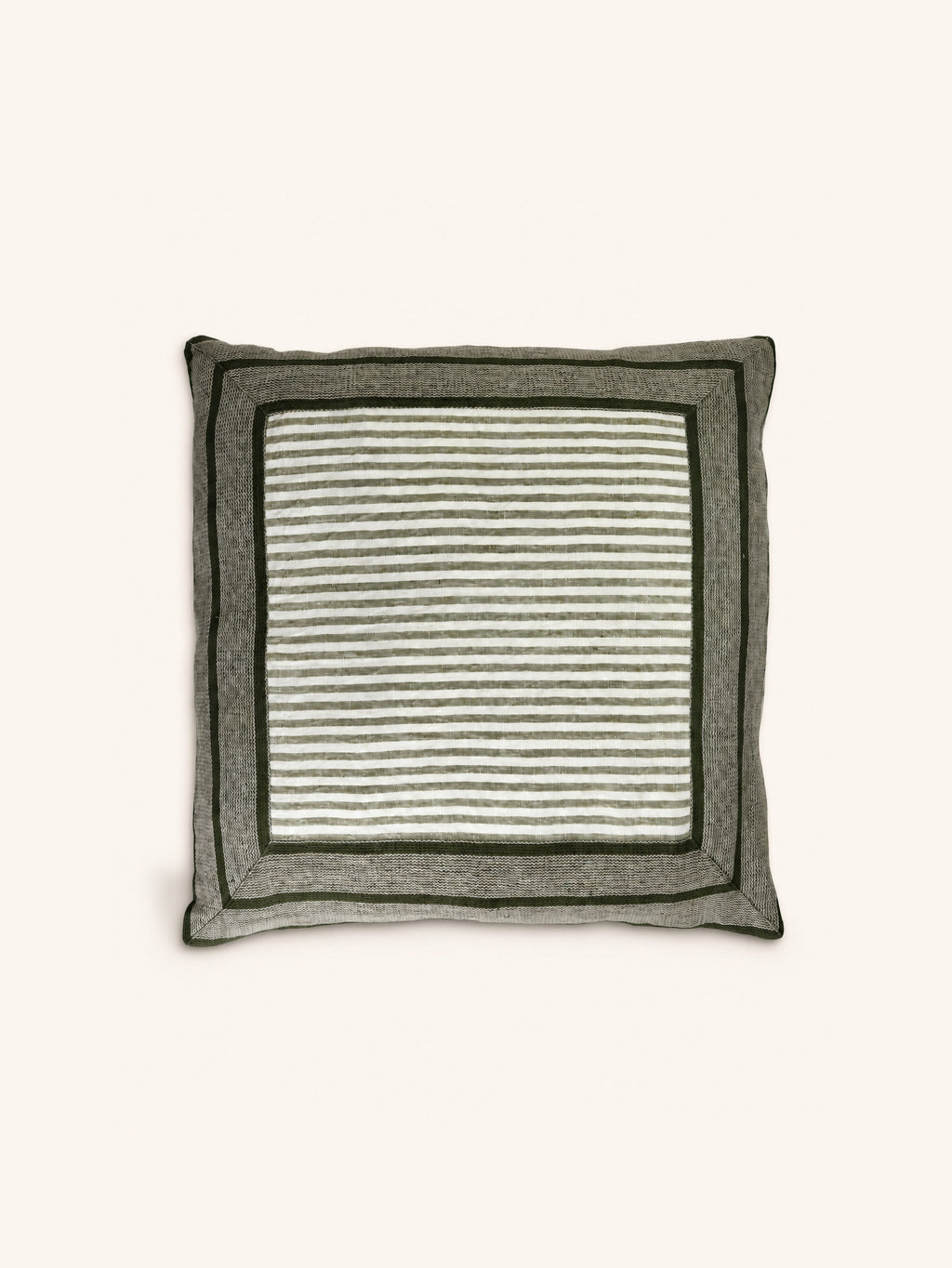 SAINT-TROPEZ - cushion - linen - L 60 x W 60 cm - green