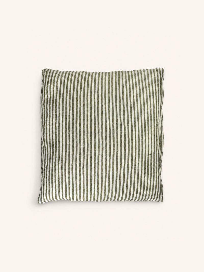 SAINT-TROPEZ - kussen - linnen - L 60 x W 60 cm - groen
