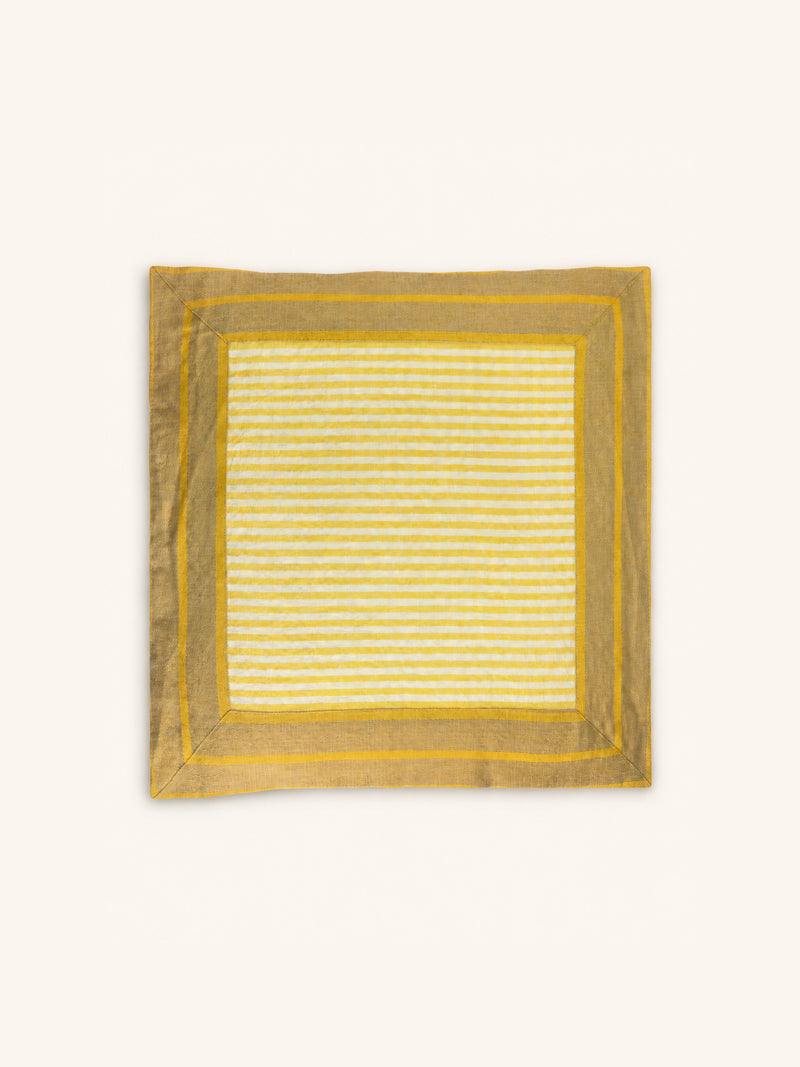 SAINT-TROPEZ - kussen - linnen - L 60 x W 60 cm - geel