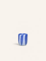 Blauw – CANNES - vase/bougeoir - verre - DIA 7 x H 8 cm - bleu