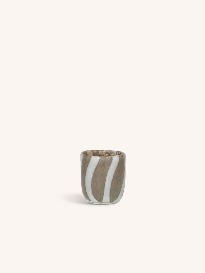 CANNES - vase/wind light - glass - DIA 7 x H 8 cm - gray