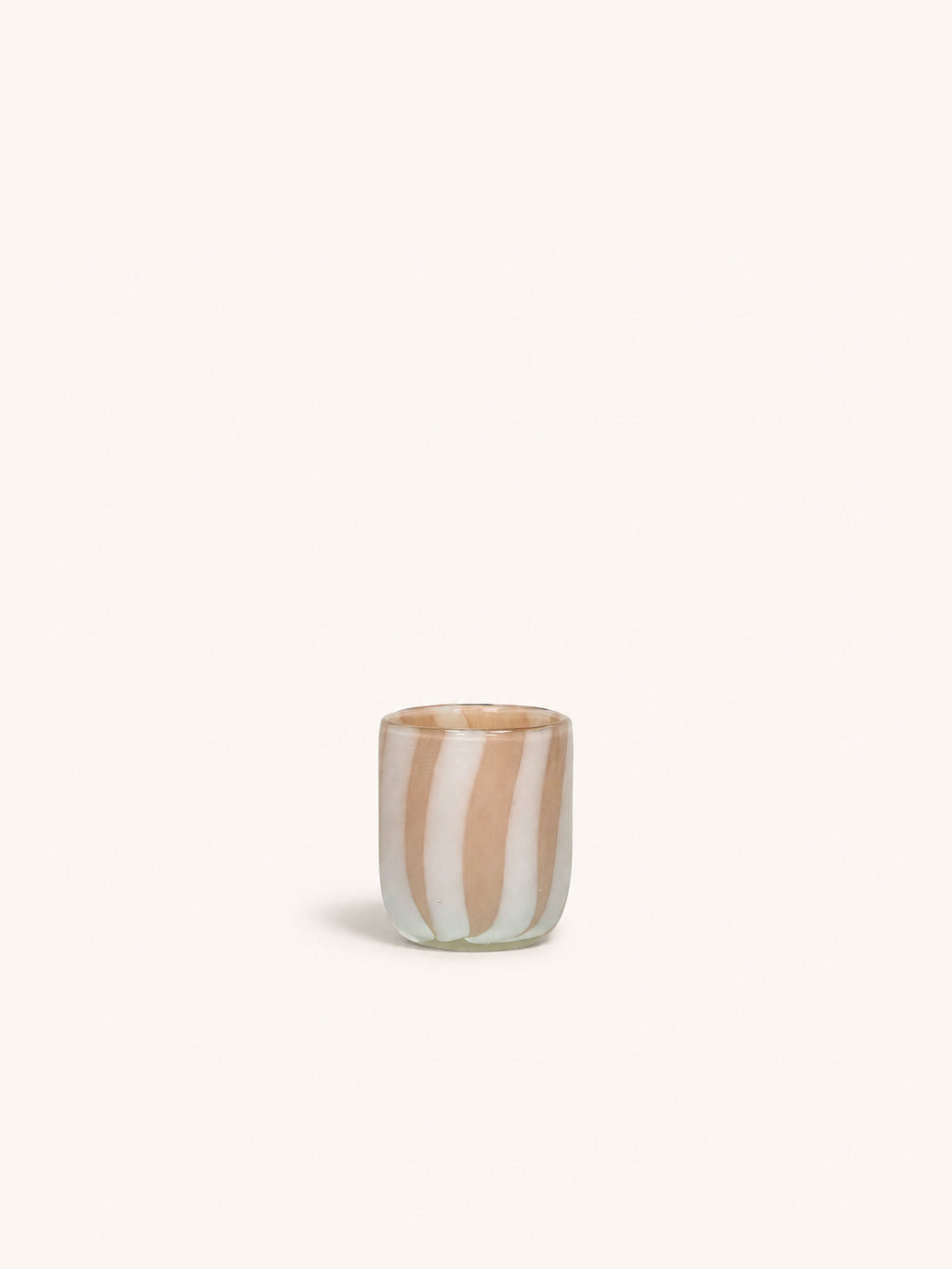 CANNES - vase/tealight holder - glass - DIA 7 x H 8 cm - ivory