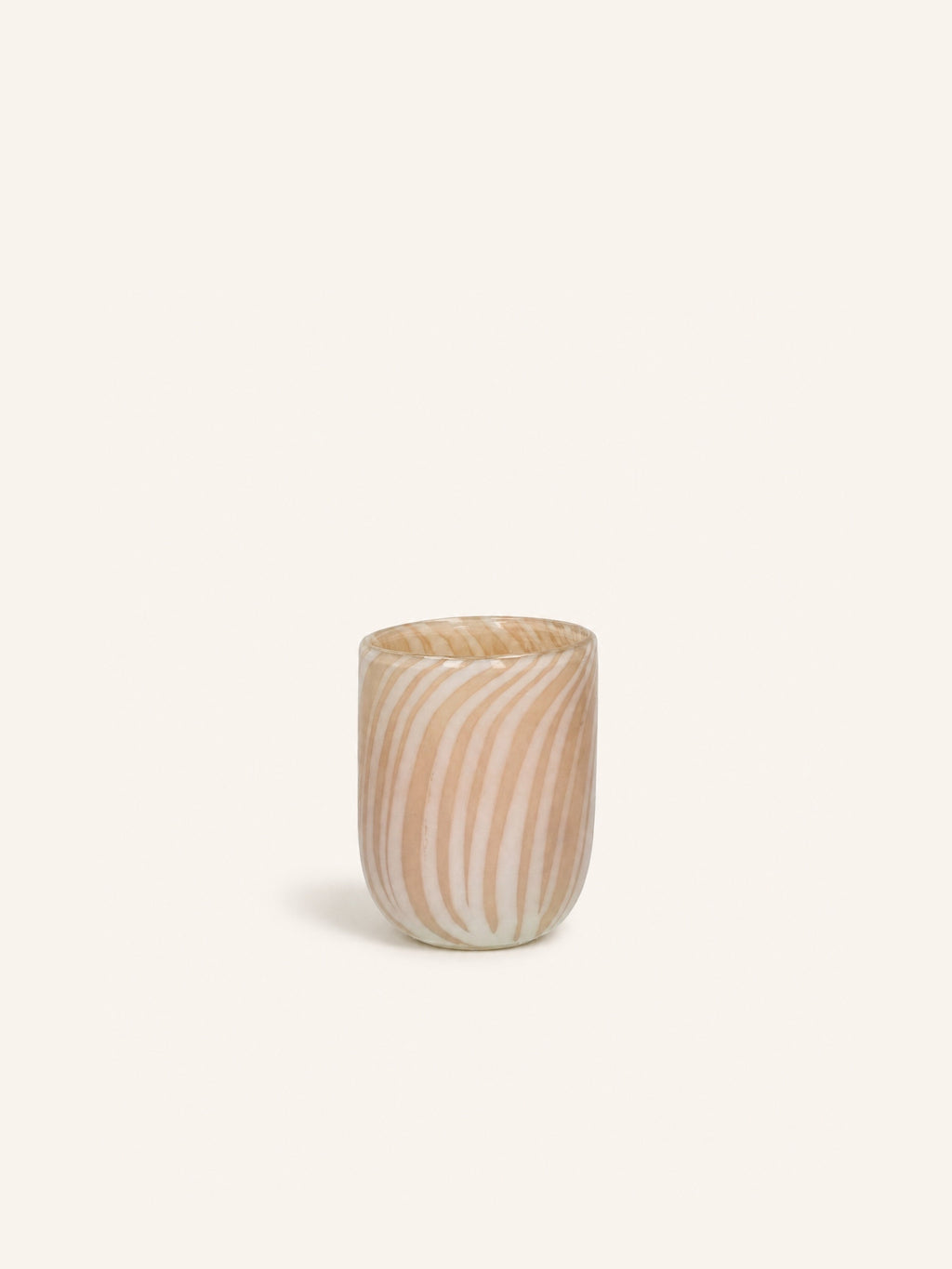 CANNES - vase/tealight holder - glass - DIA 9 x H 11 cm - ivory