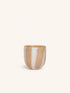 CANNES - Vase/Windlicht - Glas - DIA 13 x H 14,5 cm - Elfenbein
