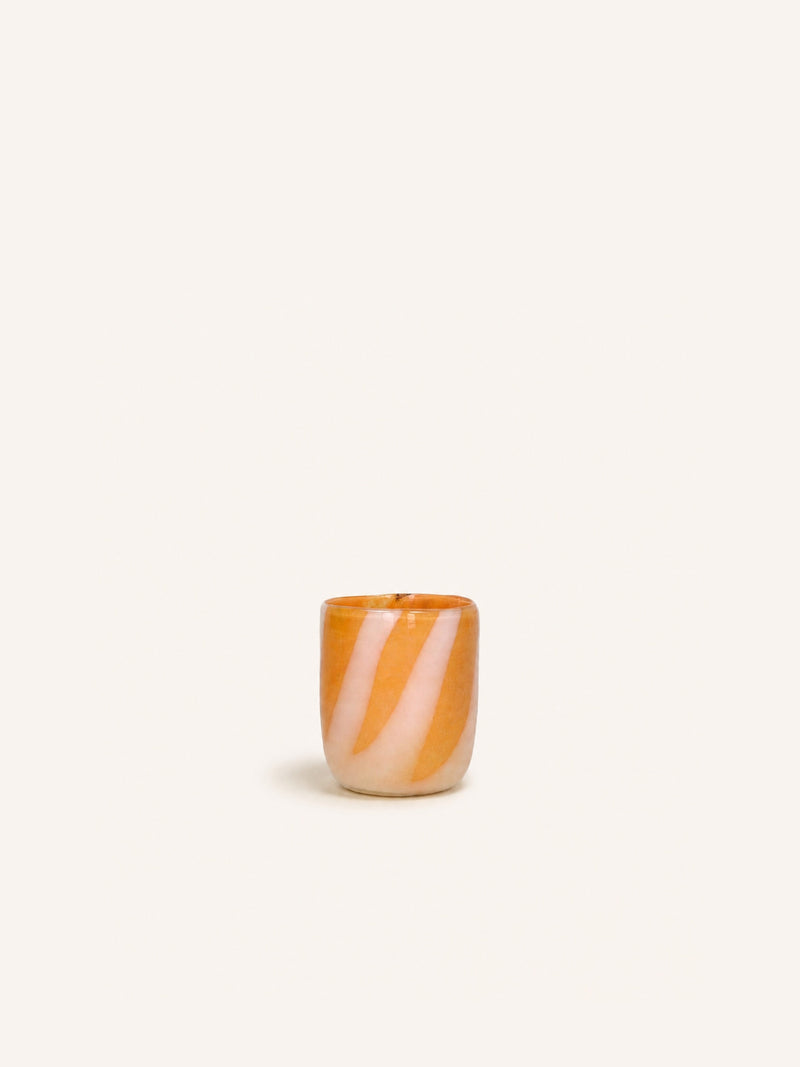 CANNES - vase/lantern - glass - DIA 7 x H 8 cm - yellow