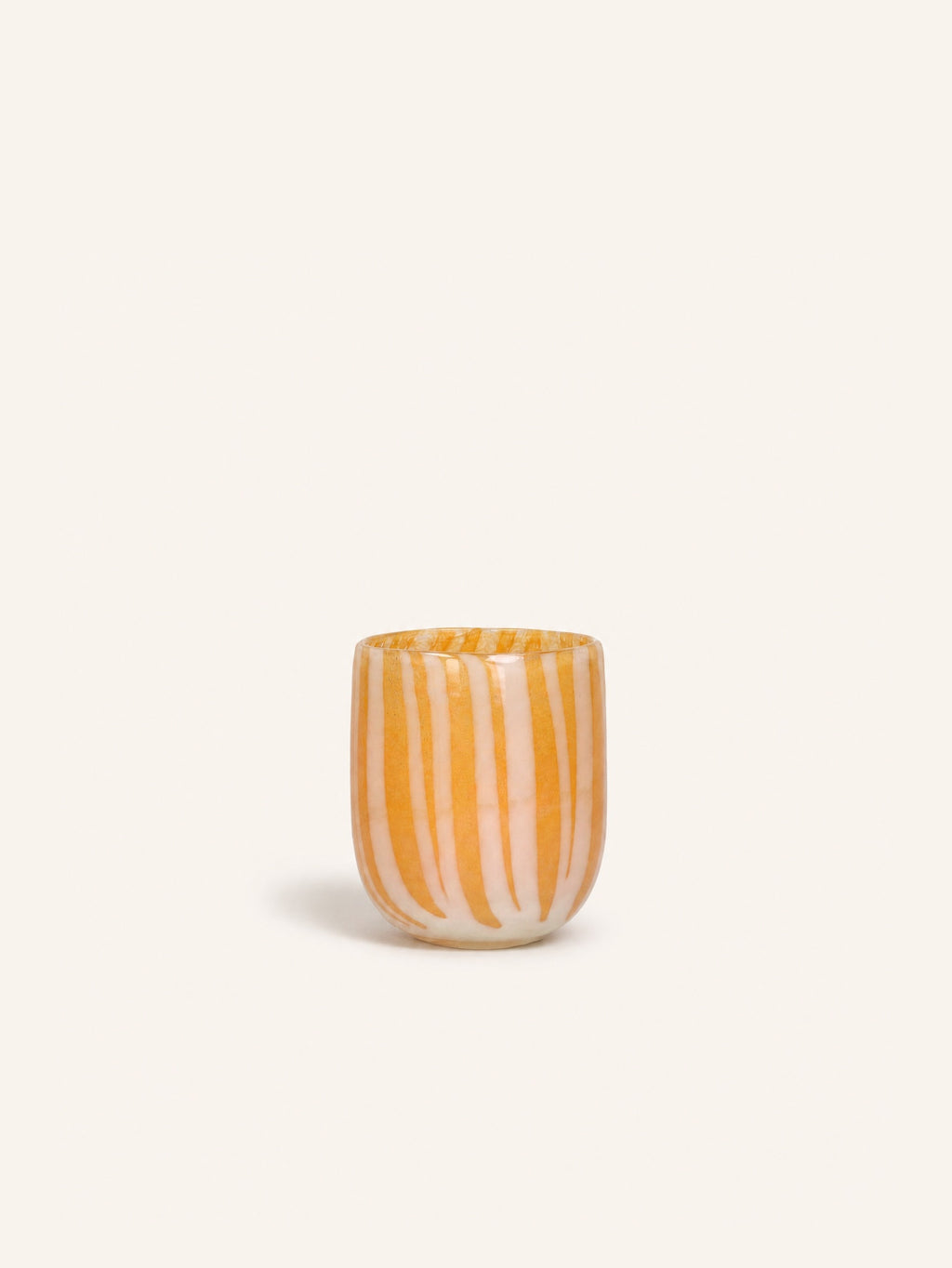 CANNES - vaas/windlicht - glas - DIA 9 x H 11 cm - geel