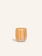 CANNES - vaas/windlicht - glas - DIA 9 x H 11 cm - geel