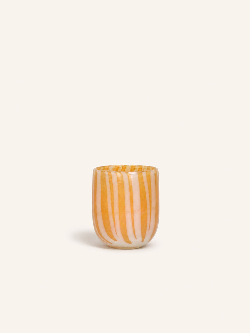 CANNES - vase/lantern - glass - DIA 9 x H 11 cm - yellow