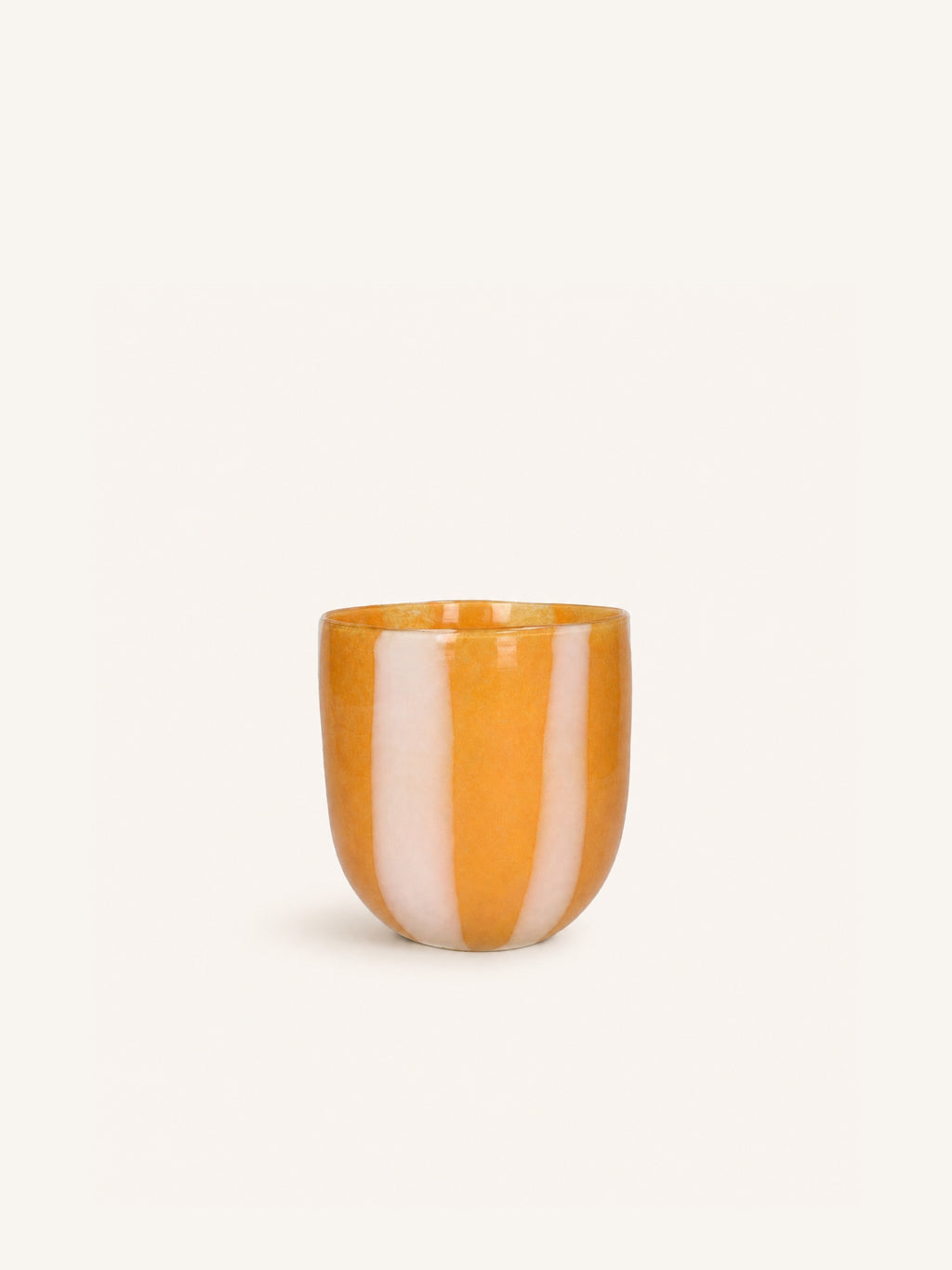 CANNES - jarrón/portavelas - vidrio - DIA 13 x H 14,5 cm - amarillo