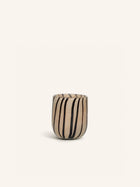 CANNES - vase/bougeoir - verre - DIA 9 x H 11 cm - ivoire