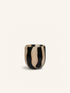 CANNES - vaas/windlicht - glas - DIA 13 x H 14,5 cm - ivoor