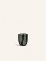 Groen – CANNES - vase/bougeoir - verre - DIA 7 x H 8 cm - kaki