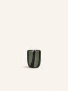 CANNES - vaas/windlicht - glas - DIA 7 x H 8 cm - kaki