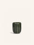 CANNES - vaas/windlicht - glas - DIA 9 x H 11 cm - kaki