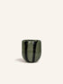 CANNES - vaas/windlicht - glas - DIA 13 x H 14,5 cm - kaki